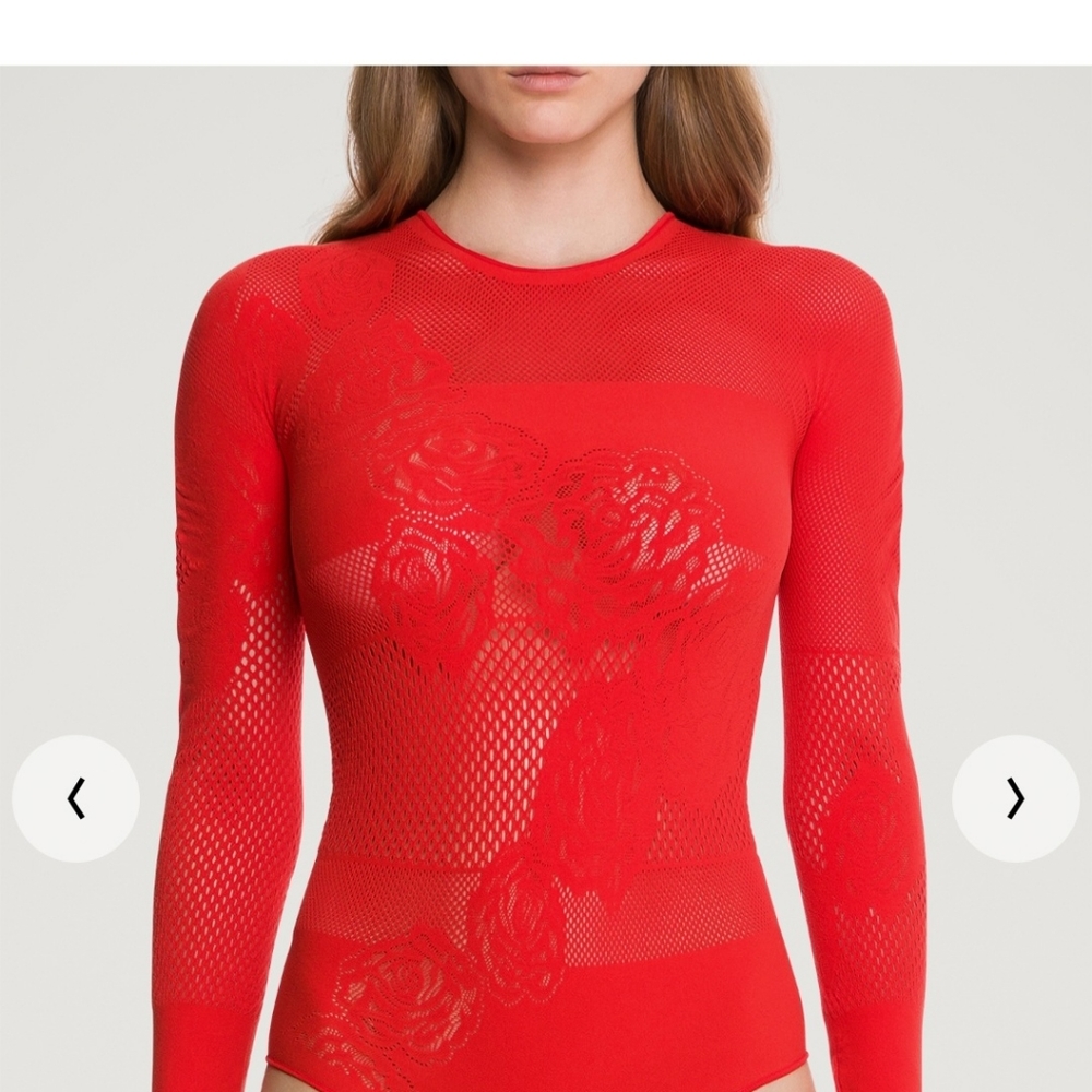 Wolford Net Roses Body Suit - Picture 2 of 3